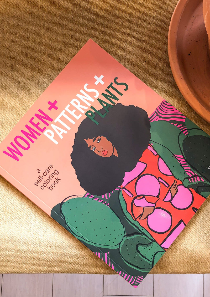 Women + Pattern + Plants Coloring book