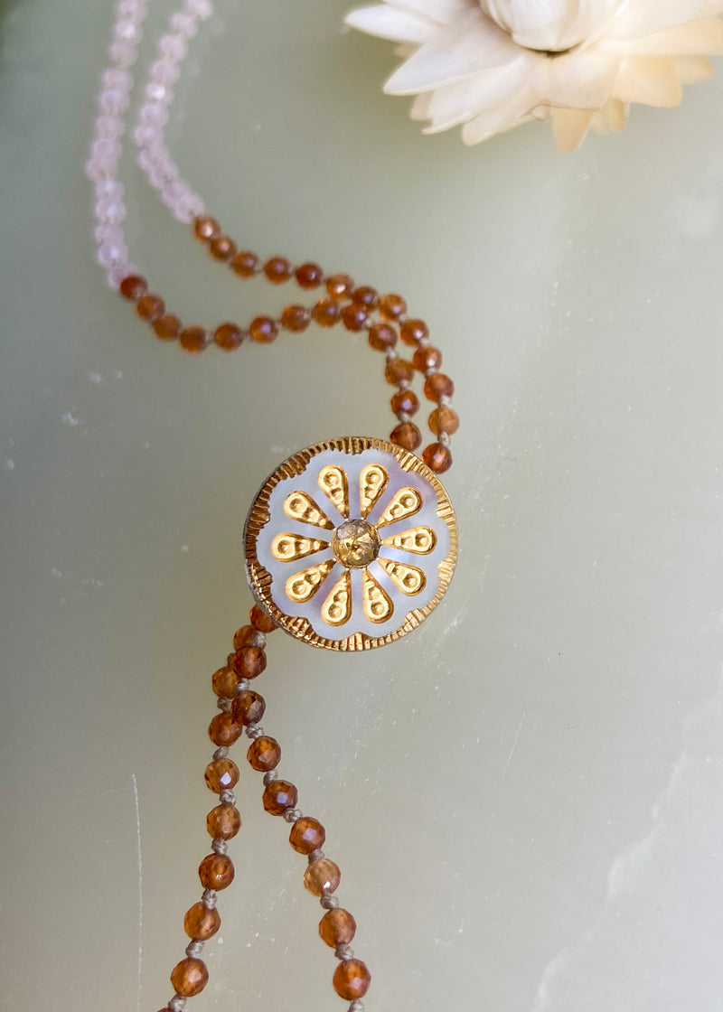 Button Bolo Tie Necklace