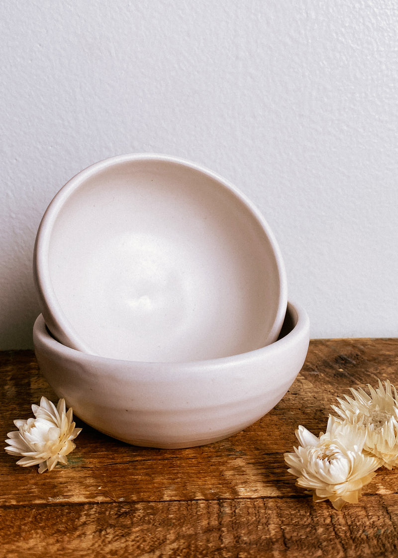 Chibiko Bowl - White on white