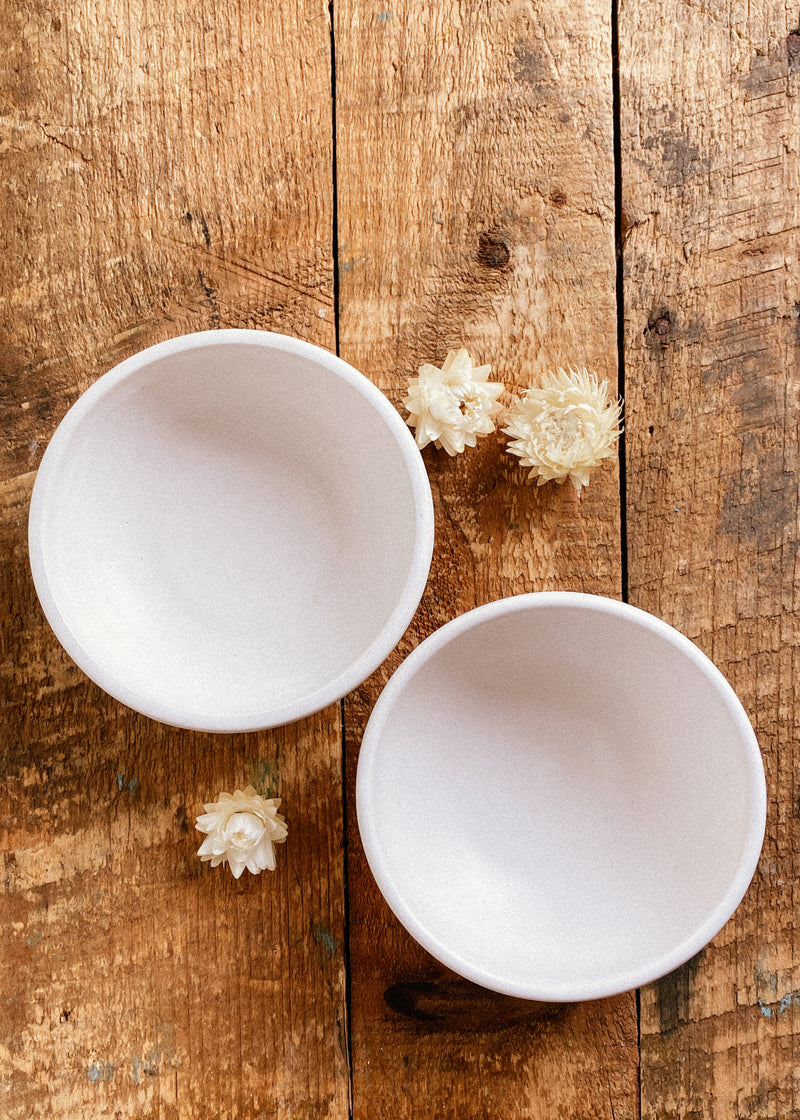 Chibiko Bowl - White on white