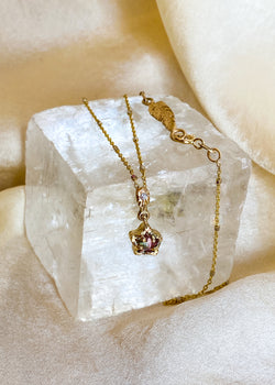 Tourmaline & Diamond Star Pendant Necklace