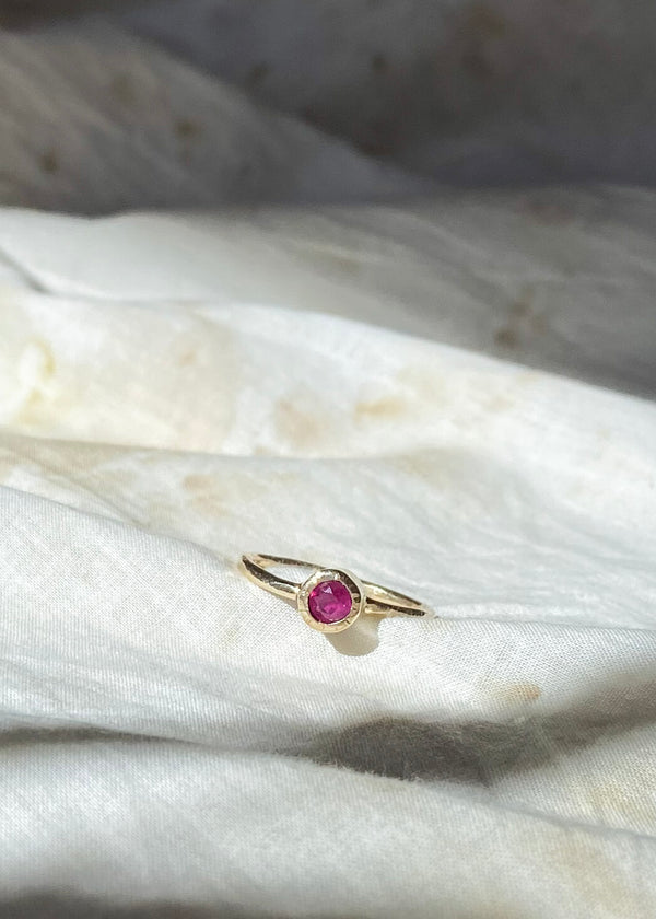 14k Nova Ring with Ruby