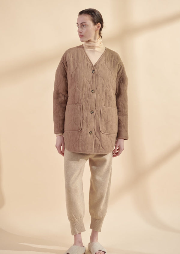 Button Down Quilted Jacket