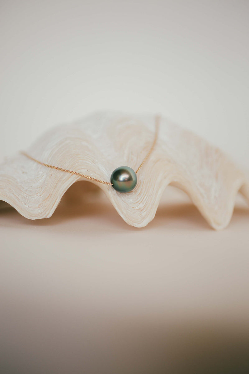 Tahitian Pearl Floater on 14kt Adjustable Chain