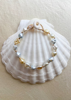South Sea and Tahitian Keshi Pearl Bracelet