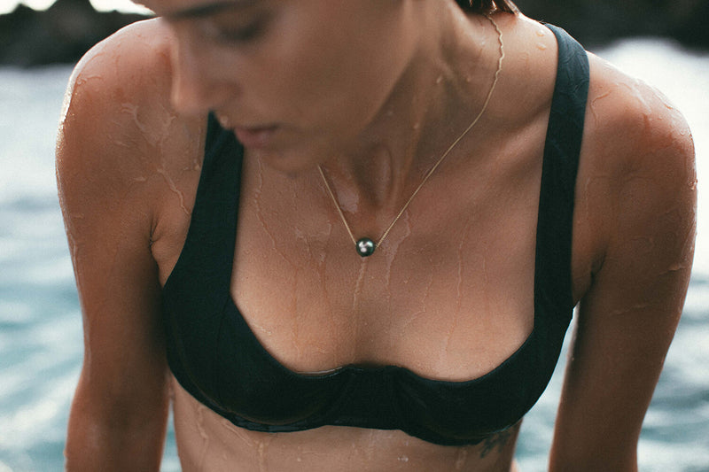 Tahitian Pearl Floater on 14kt Adjustable Chain