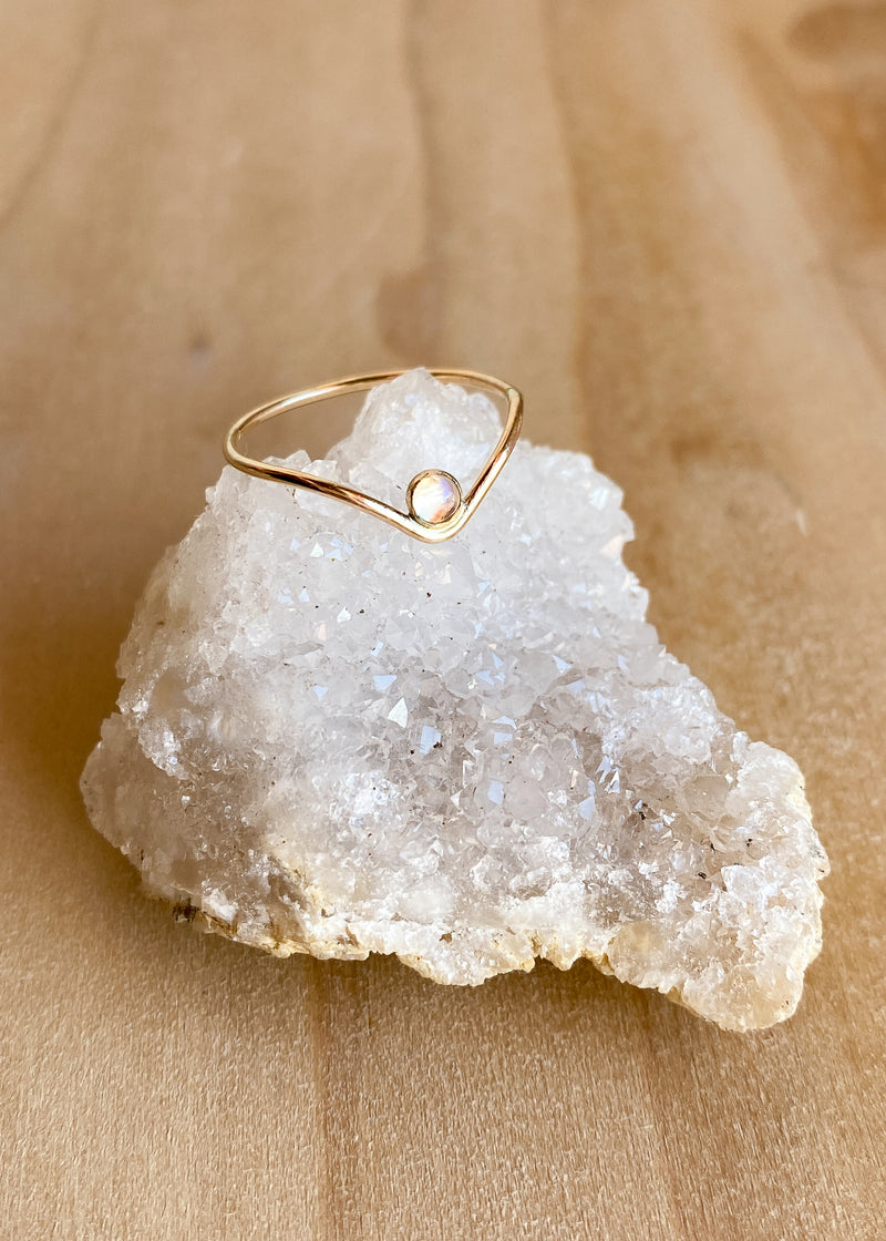 Stoned Arc Ring